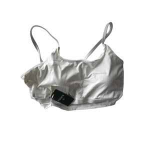 NWT $65 Halara Womens L Sports Bra Athletic Crop Top White Breathable New